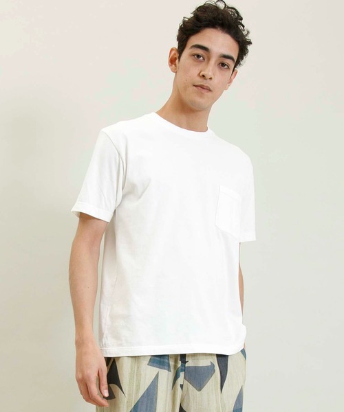 Johnbull（ジョンブル）の「パレットショートスリーブTシャツ（Tシャツ/カットソー・メンズ・ホワイト/イエロー/モスグリーン/チャコールグレー/ブルー・MEDIUM/SMALL/LARGE）」の2枚目の写真