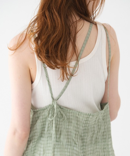 Crisp(クリスプ)の「ストライプバックスラッシュワンピース(ワンピース・レディース・パープル/ミント・FREE)」の9枚目の写真