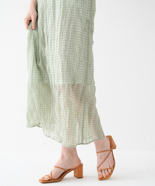 Crisp(クリスプ)の「ストライプバックスラッシュワンピース(ワンピース・レディース・パープル/ミント・FREE)」の10枚目の写真