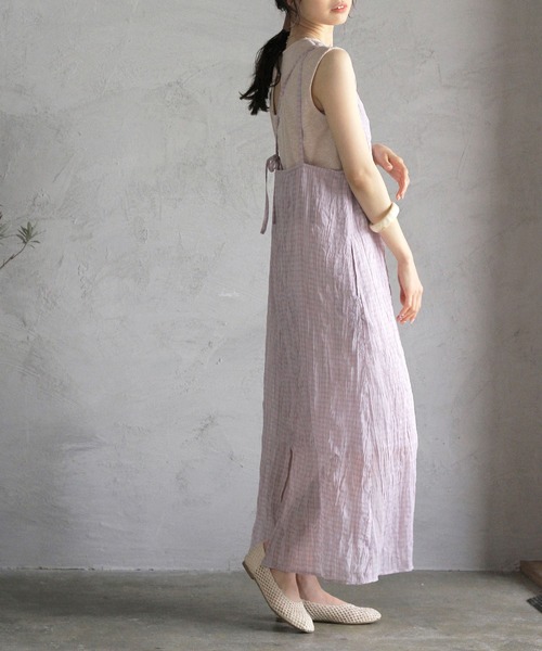 Crisp(クリスプ)の「ストライプバックスラッシュワンピース(ワンピース・レディース・パープル/ミント・FREE)」の15枚目の写真