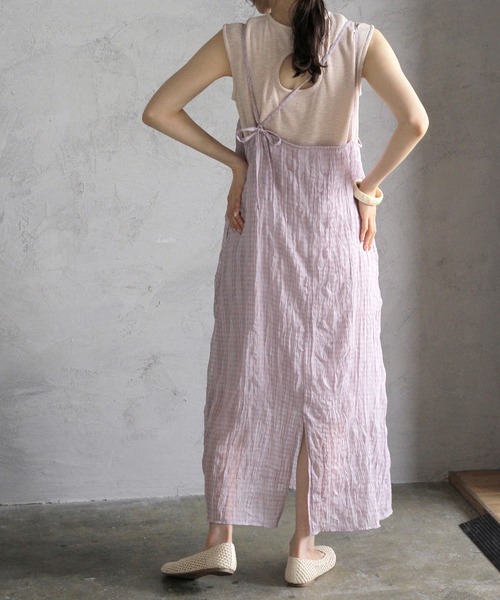 Crisp(クリスプ)の「ストライプバックスラッシュワンピース(ワンピース・レディース・パープル/ミント・FREE)」の16枚目の写真