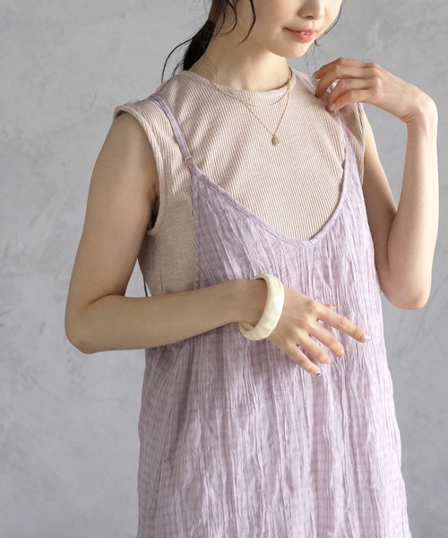 Crisp(クリスプ)の「ストライプバックスラッシュワンピース(ワンピース・レディース・パープル/ミント・FREE)」の17枚目の写真