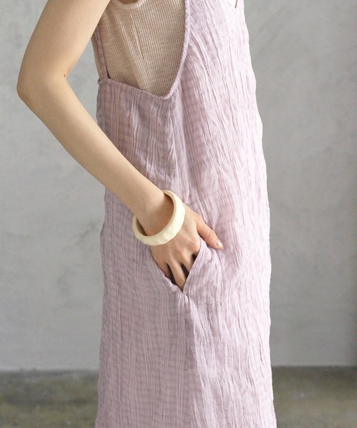 Crisp(クリスプ)の「ストライプバックスラッシュワンピース(ワンピース・レディース・パープル/ミント・FREE)」の18枚目の写真