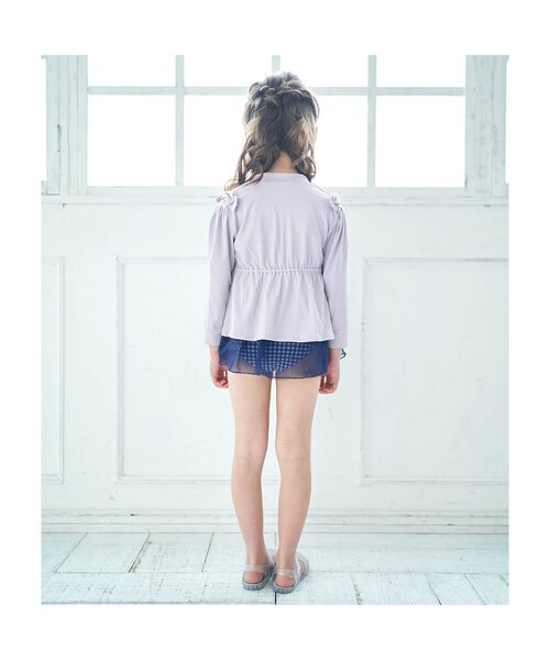 apres les cours（アプレレクール）の「ウエストギャザーラッシュガード_UVカット（ラッシュガード・キッズ・ラベンダー/ミント・130/80/120/140/110/100/90）」の18枚目の写真