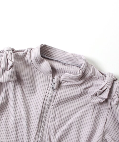 apres les cours（アプレレクール）の「ウエストギャザーラッシュガード_UVカット（ラッシュガード・キッズ・ラベンダー/ミント・130/80/120/140/110/100/90）」の7枚目の写真