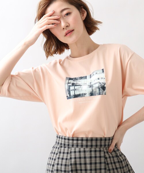 GROVE SEOUL グローブソウル チェック柄 半袖シャツ grove（グローブ）の「◇転写&ロゴアソートプリントTシャツ（T