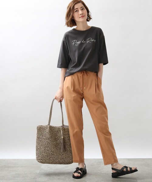 grove（グローブ）の「◆転写&ロゴアソートプリントTシャツ（Tシャツ/カットソー・レディース・オフホワイト/ピンク/アイボリー/グレー系その他/ブラック・01/02/03/04/05）」の12枚目の写真