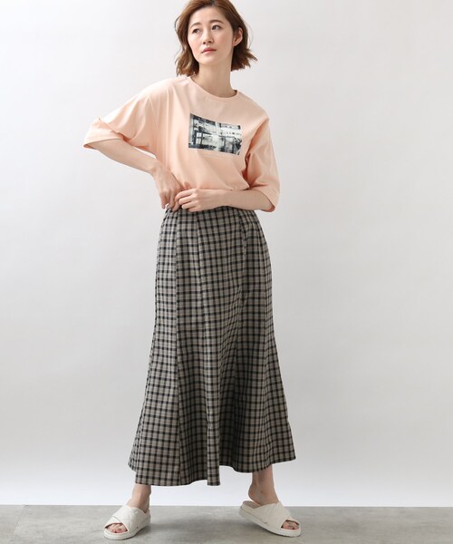 grove（グローブ）の「◆転写&ロゴアソートプリントTシャツ（Tシャツ/カットソー・レディース・オフホワイト/ピンク/アイボリー/グレー系その他/ブラック・01/02/03/04/05）」の15枚目の写真