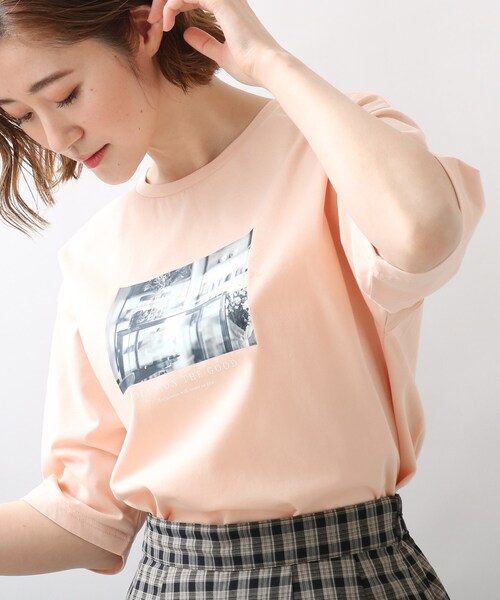 grove（グローブ）の「◆転写&ロゴアソートプリントTシャツ（Tシャツ/カットソー・レディース・オフホワイト/ピンク/アイボリー/グレー系その他/ブラック・01/02/03/04/05）」の17枚目の写真