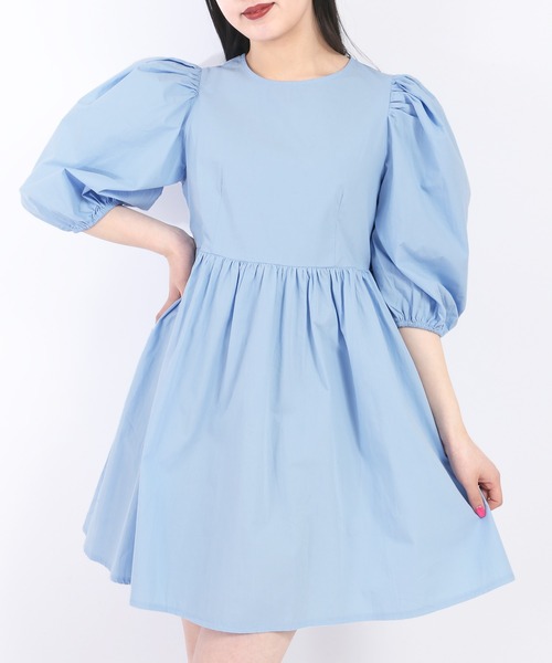 WC（ダブル シー）の「ボリュームスリーブワンピース（ワンピース・レディース・ホワイト/ブラック/サックスブルー・FREE）」の20枚目の写真