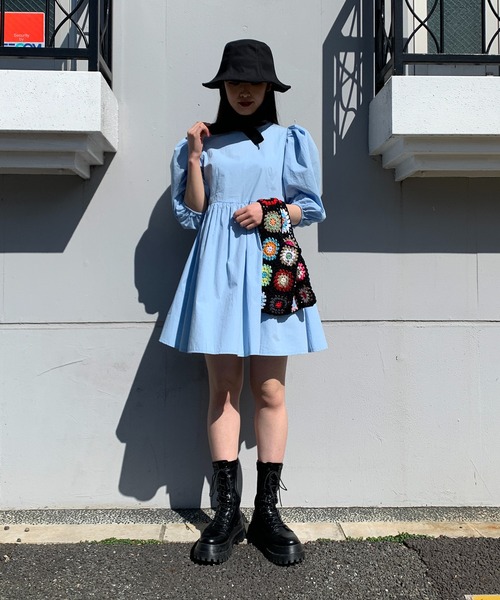 WC（ダブル シー）の「ボリュームスリーブワンピース（ワンピース・レディース・ホワイト/ブラック/サックスブルー・FREE）」の16枚目の写真