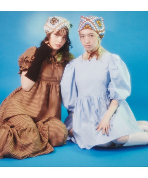 WC（ダブル シー）の「ボリュームスリーブワンピース（ワンピース・レディース・ホワイト/ブラック/サックスブルー・FREE）」の6枚目の写真