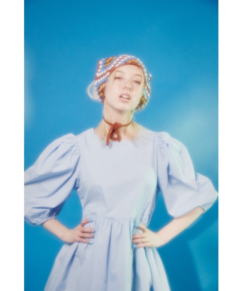 WC（ダブル シー）の「ボリュームスリーブワンピース（ワンピース・レディース・ホワイト/ブラック/サックスブルー・FREE）」の8枚目の写真