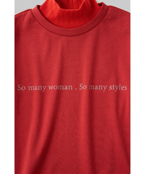 led.tokyo（レッドトウキョウ）の「【led.tokyo】'SMW,SMS'レイヤードカットトップ（Tシャツ/カットソー・レディース・ブラック/レッド・M）」の14枚目の写真