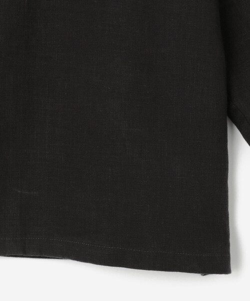 LE GLAZIK（ルグラジック）の「LE GLAZIK | リネンノーカラーシャツジャケット WOMEN（シャツ/ブラウス・レディース・チャコール/アイボリー・36）」の7枚目の写真