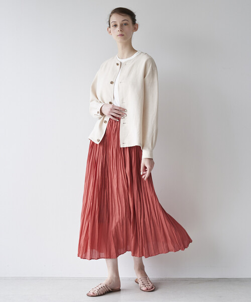 LE GLAZIK（ルグラジック）の「LE GLAZIK | リネンノーカラーシャツ