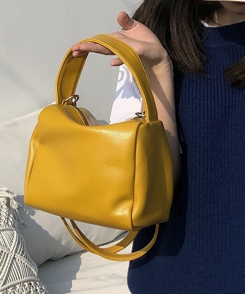 Opinion korean town(オピニオン コリアン タウン)の「YUGA ワンハンドル ショルダーハンドバッグ(ハンドバッグ・レディース・オレンジ/グリーン/ホワイト/ブラック・FREE)」の17枚目の写真