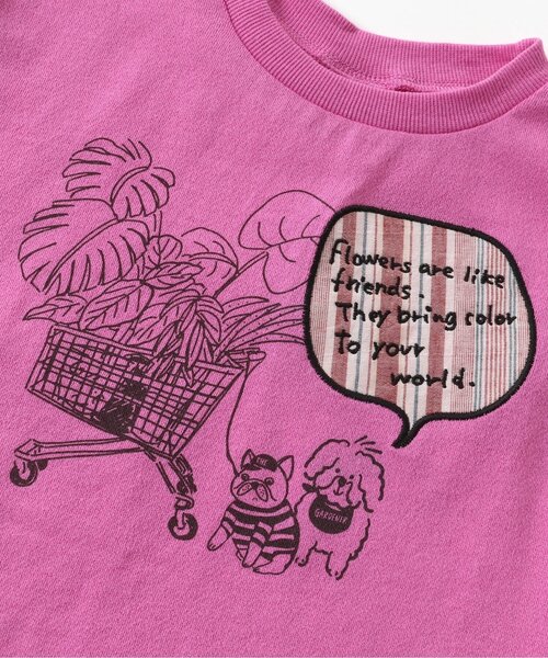 セール】/2色2柄ボタニカルTシャツ（Tシャツ/カットソー