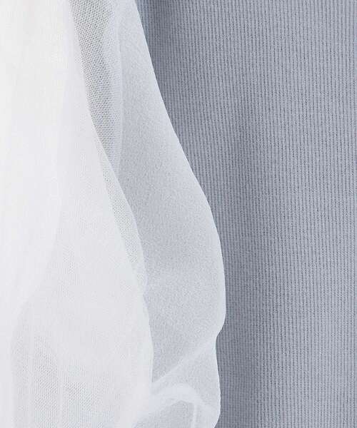 MAJESTIC LEGON（マジェスティックレゴン）の「ボリュームスリーブギャザートップス（Tシャツ/カットソー・レディース・ブラック/ブラウン/オフホワイト/ブルー・MEDIUM）」の16枚目の写真