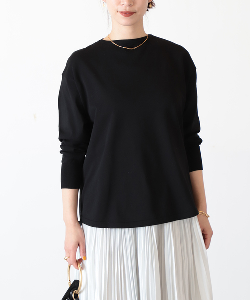 VERMEIL par iena（ヴェルメイユパーイエナ）の「ボートネックプルオーバー◆（ニット/セーター・レディース・ブラック/ベージュ/アイボリー・FREE）」の10枚目の写真