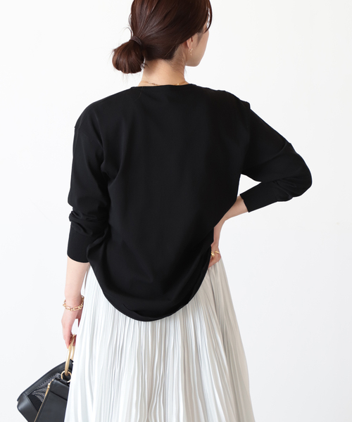 VERMEIL par iena（ヴェルメイユパーイエナ）の「ボートネックプルオーバー◆（ニット/セーター・レディース・ブラック/ベージュ/アイボリー・FREE）」の12枚目の写真