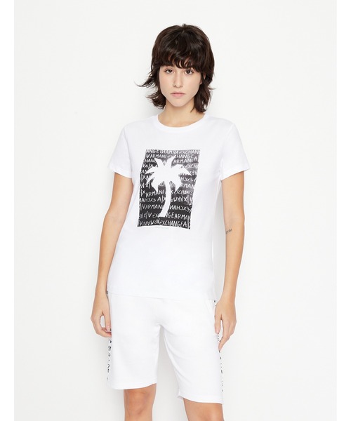 【A|X アルマーニ エクスチェンジ】半袖クルーネックプリントTシャツ/REGULAR
