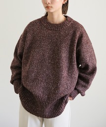 2022 AW クルーネックカラーネップオーバーニット