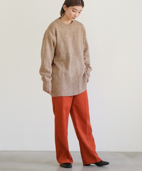 2022 AW クルーネックカラーネップオーバーニット（ニット/セーター