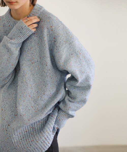 2022 AW クルーネックカラーネップオーバーニット（ニット/セーター