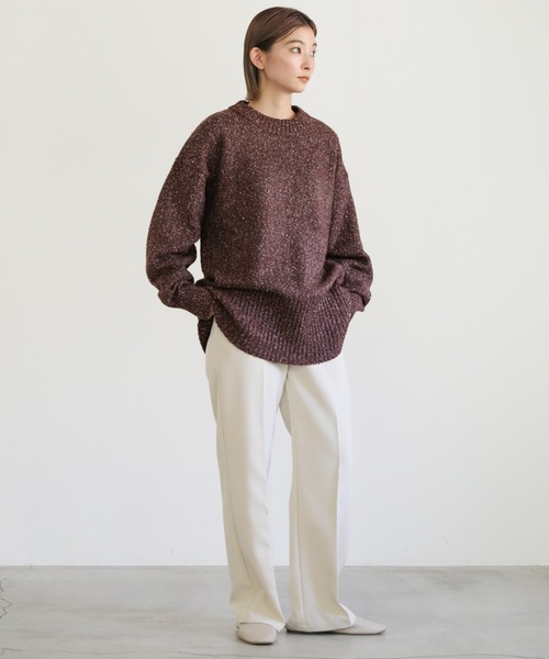 2022 AW クルーネックカラーネップオーバーニット（ニット/セーター