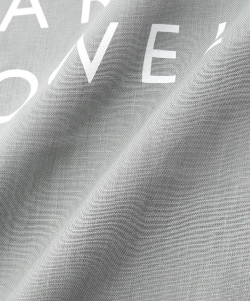 MARGARET HOWELL（マーガレットハウエル）の「LINEN LOGO BAG（トートバッグ・レディース・ライトグレー/ダークブラウン/ブルー・FREE）」の6枚目の写真