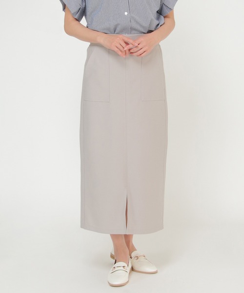 ikka（イッカ）の「BeasyStretchタイトスカート（スカート・レディース・ダークグリーン/グレー/ブラック・L/M）」の3枚目の写真