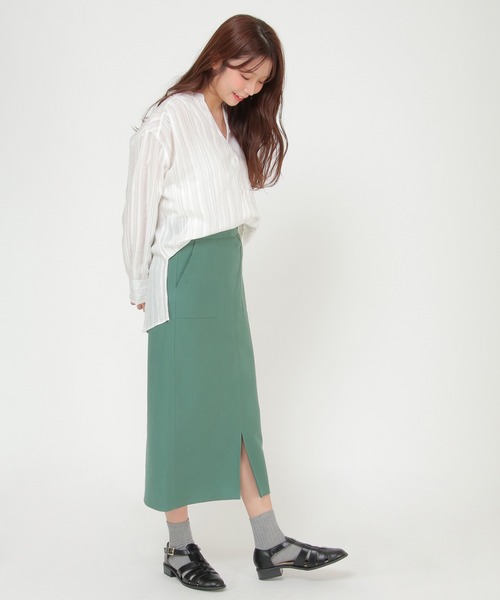 ikka（イッカ）の「BeasyStretchタイトスカート（スカート・レディース・ダークグリーン/グレー/ブラック・L/M）」の5枚目の写真