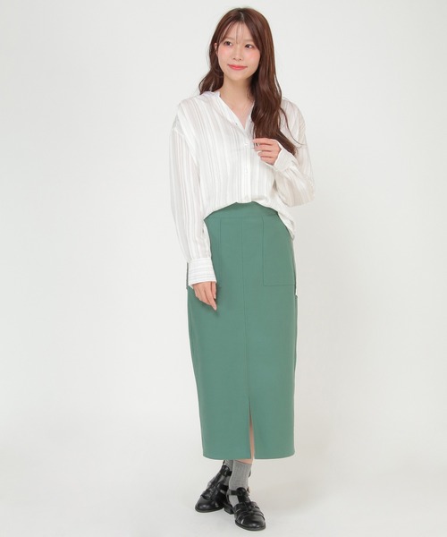 ikka（イッカ）の「BeasyStretchタイトスカート（スカート・レディース・ダークグリーン/グレー/ブラック・L/M）」の6枚目の写真