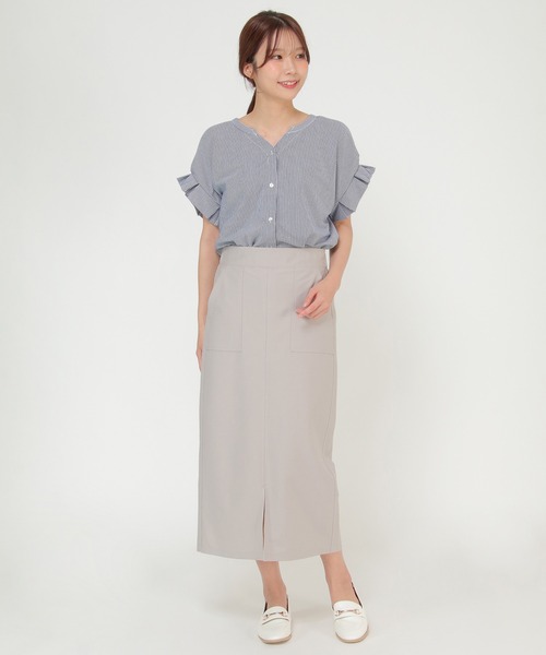 ikka（イッカ）の「BeasyStretchタイトスカート（スカート・レディース・ダークグリーン/グレー/ブラック・L/M）」の7枚目の写真