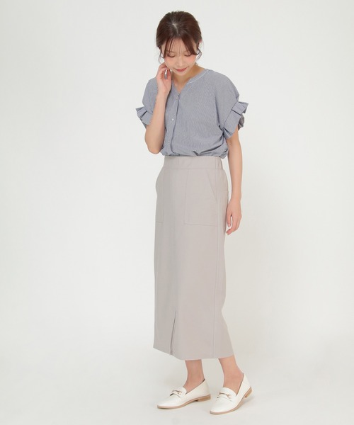 ikka（イッカ）の「BeasyStretchタイトスカート（スカート・レディース・ダークグリーン/グレー/ブラック・L/M）」の8枚目の写真