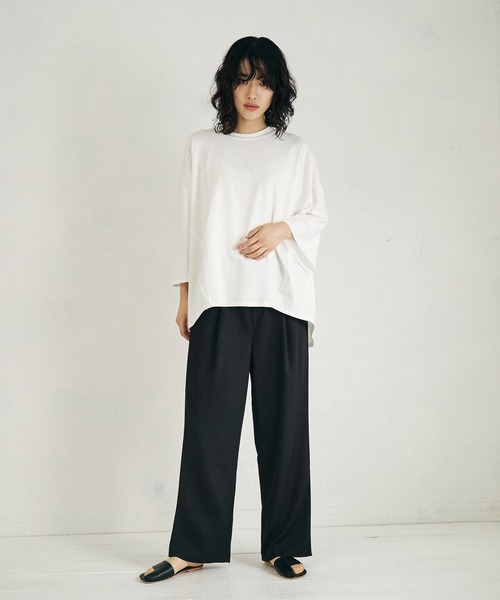 4youstory(フォーユーストーリー)の「【4youstory】コクーンTシャツ(Tシャツ/カットソー・レディース・ホワイト/ブラック/レッド・FREE)」の21枚目の写真