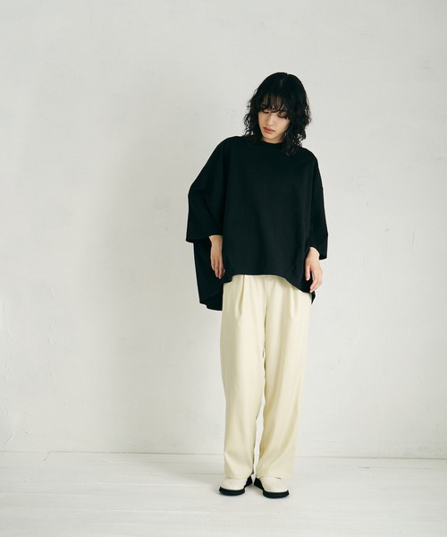 4youstory(フォーユーストーリー)の「【4youstory】コクーンTシャツ(Tシャツ/カットソー・レディース・ホワイト/ブラック/レッド・FREE)」の10枚目の写真