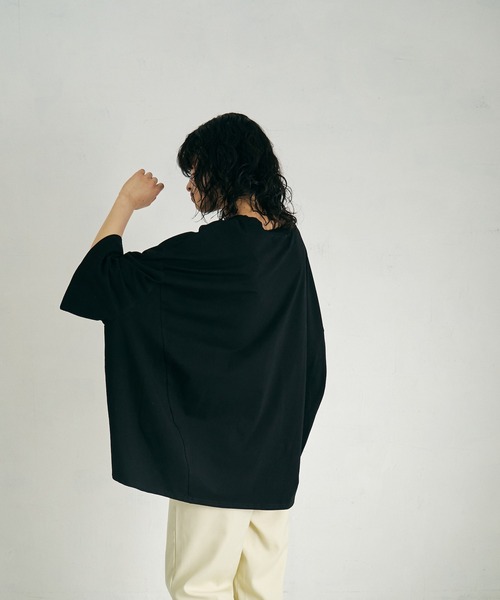 4youstory(フォーユーストーリー)の「【4youstory】コクーンTシャツ(Tシャツ/カットソー・レディース・ホワイト/ブラック/レッド・FREE)」の13枚目の写真