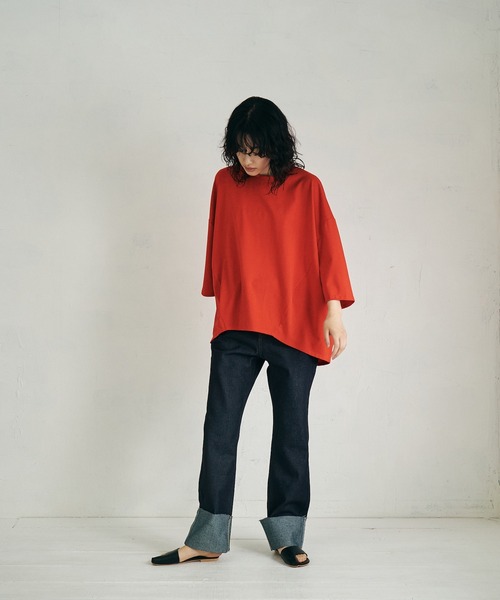 4youstory(フォーユーストーリー)の「【4youstory】コクーンTシャツ(Tシャツ/カットソー・レディース・ホワイト/ブラック/レッド・FREE)」の15枚目の写真