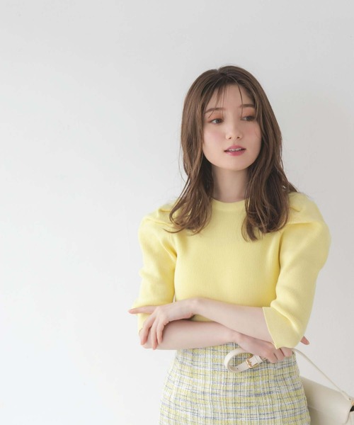 fifth(フィフス)の「ショルダータックサマーニット(ニット/セーター・レディース・ピンク/イエロー/グリーン・M)」の17枚目の写真