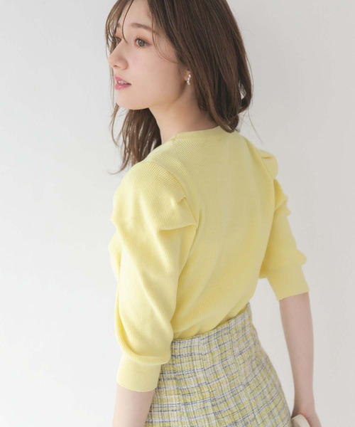 fifth(フィフス)の「ショルダータックサマーニット(ニット/セーター・レディース・ピンク/イエロー/グリーン・M)」の21枚目の写真