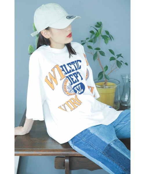 tシャツ 「RUSSELL ATHLETIC」「別注」Tシャツ レディース Russell Athletic tシャツ RUSSELL別注 ロゴTee レディース