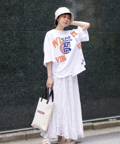 tシャツ 「RUSSELL ATHLETIC」「別注」Tシャツ レディース Russell Athletic tシャツ RUSSELL別注 ロゴTee レディース
