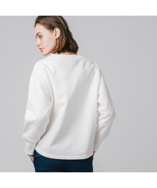 LACOSTE（ラコステ）の「プレミアムスウェットクルーネックプルオーバー（スウェット・レディース・ホワイト/ブルー・36/34/38/40）」の9枚目の写真