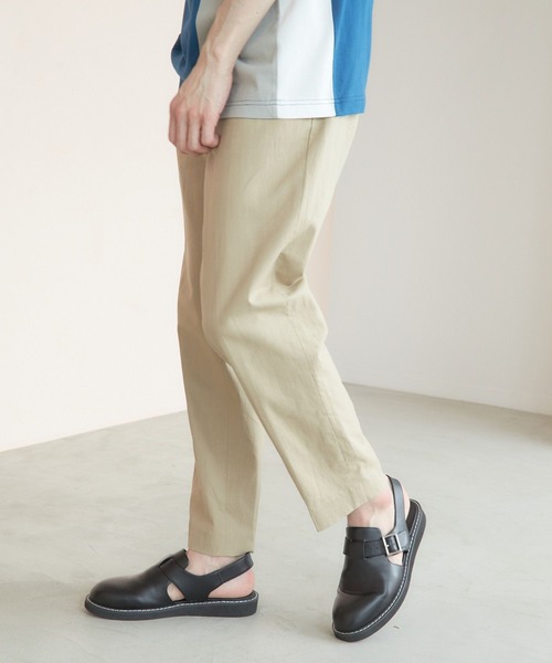 niko and...（ニコアンド）の「綿麻スリムパンツ（その他パンツ・メンズ・ベージュ/ネイビー/ブルー・MEDIUM/LARGE）」の2枚目の写真