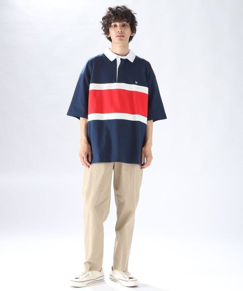 niko and...（ニコアンド）の「綿麻スリムパンツ（その他パンツ・メンズ・ベージュ/ネイビー/ブルー・MEDIUM/LARGE）」の6枚目の写真