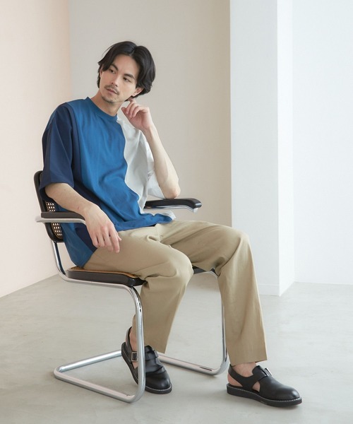 niko and...（ニコアンド）の「綿麻スリムパンツ（その他パンツ・メンズ・ベージュ/ネイビー/ブルー・MEDIUM/LARGE）」の19枚目の写真