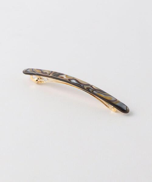 Steven Alan(スティーブンアラン)の「<WINDEN>LINE BARRETTE/バレッタ(バレッタ/ヘアクリップ・レディース・ダークブラウン/オフホワイト/グレー・FREE)」の3枚目の写真