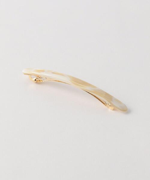 Steven Alan(スティーブンアラン)の「<WINDEN>LINE BARRETTE/バレッタ(バレッタ/ヘアクリップ・レディース・ダークブラウン/オフホワイト/グレー・FREE)」の2枚目の写真